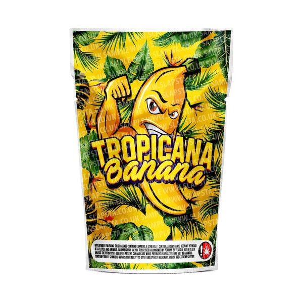 Tropicana Banana Mylar Pouches Pre-Labeled - SLAPSTA