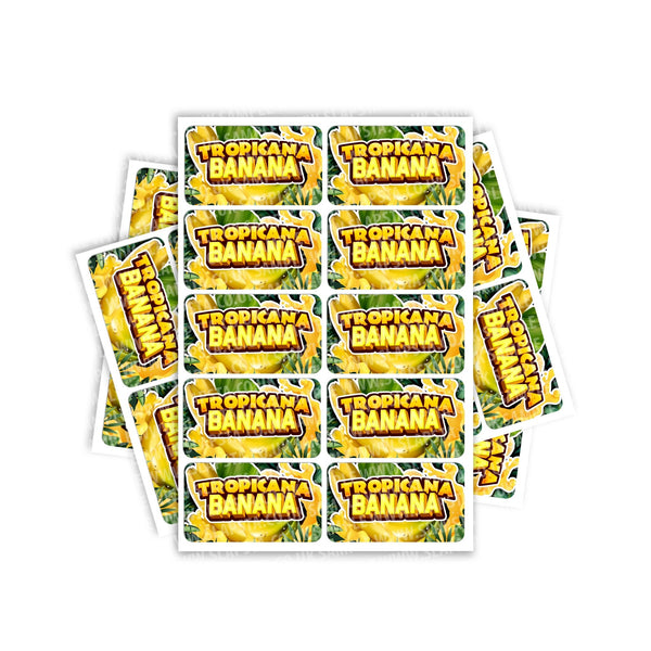 Tropicana Banana Rectangle / Pre-Roll Labels - SLAPSTA