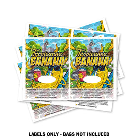 Étiquettes pour sacs Mylar Tropicanna Banana UNIQUEMENT