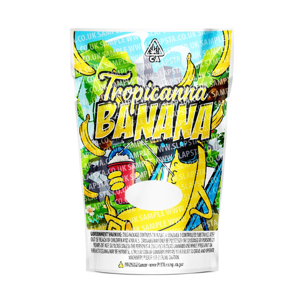 Tropicanna Banana Mylar Pouches Pre-Labeled - SLAPSTA