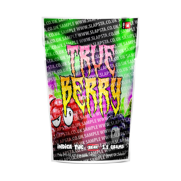 True Berry Mylar Pouches Pre-Labeled - SLAPSTA