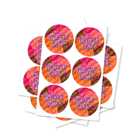 Truffle Cake Circular Stickers
