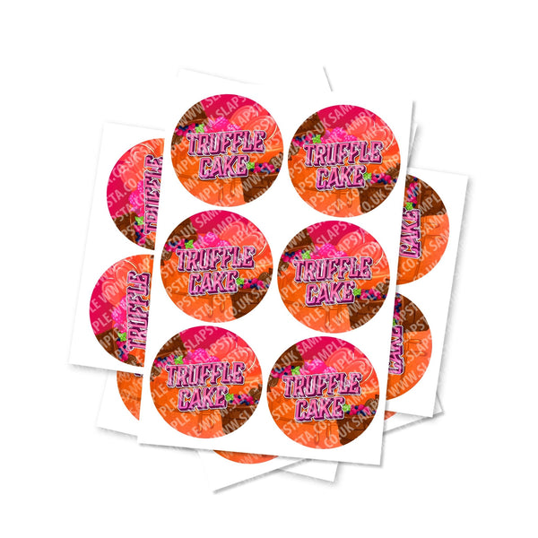 Truffle Cake Circular Stickers - SLAPSTA