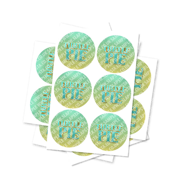 Turtle Pie Circular Stickers - SLAPSTA