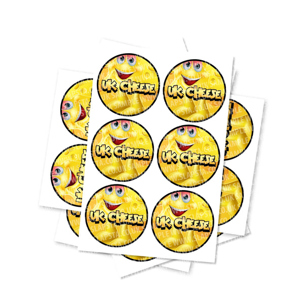 UK Cheese Circular Stickers - SLAPSTA