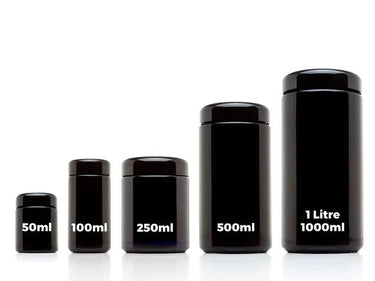 UV Miron Glass Jars 500ml ( 1 Ounce) - 1pc / All Black