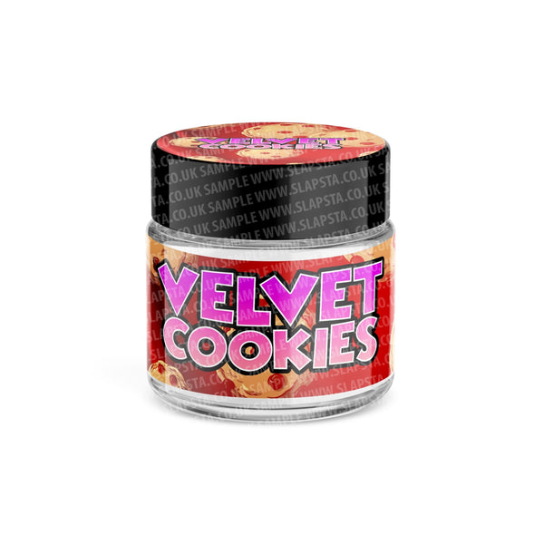 Velvet Cookies Glass Jars Pre-Labeled - SLAPSTA