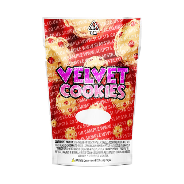 Velvet Cookies Mylar Pouches Pre-Labeled - SLAPSTA