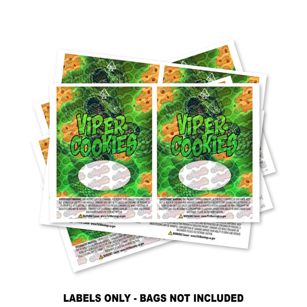 Viper Cookies Mylar Bag Labels ONLY - SLAPSTA