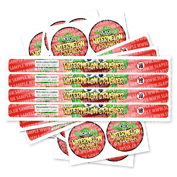 Watermelon Crusher Pressitin Strain Labels - SLAPSTA