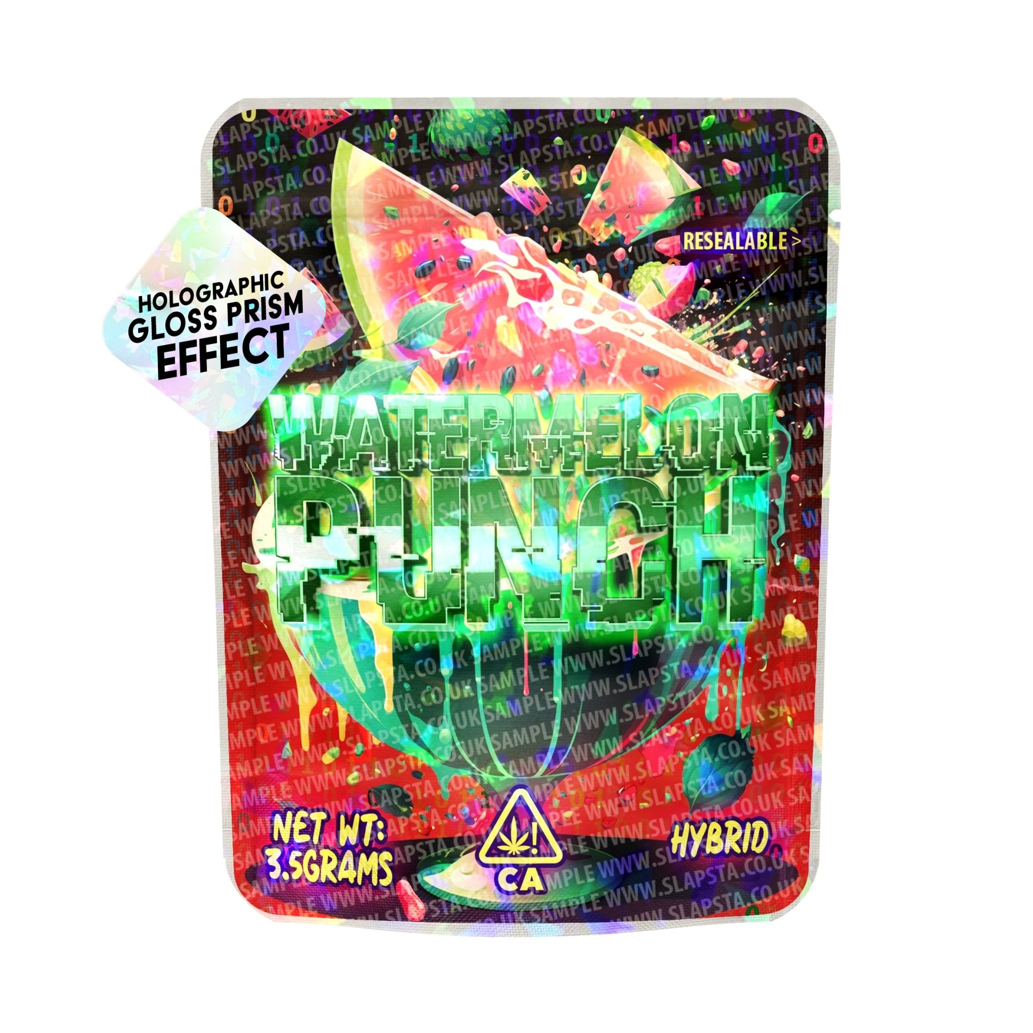 Shops Custom Packaging - Holographic Mylar Bags - 3.5g, 7g, 14g, 1oz Sizes - Your Design or Ours!