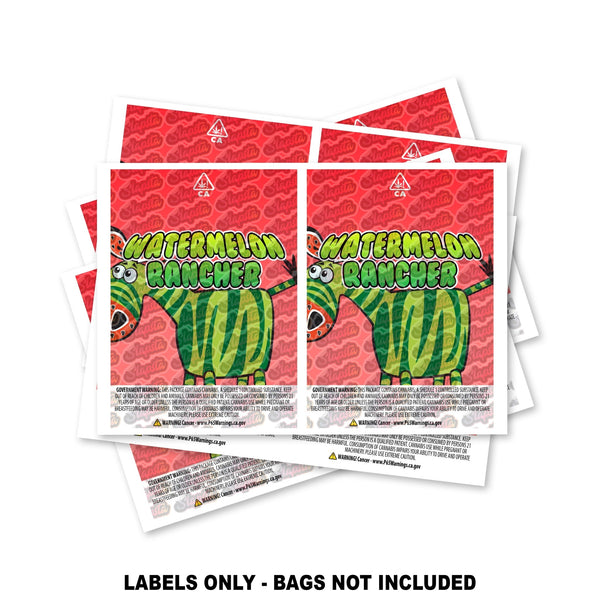 Watermelon Rancher Mylar Bag Labels ONLY - SLAPSTA