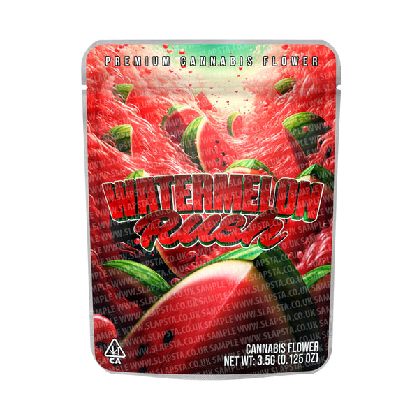 Watermelon Rush Mylar Pouches Pre-Labeled - SLAPSTA