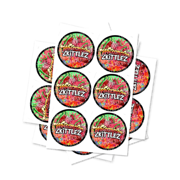 Watermelon Zkittlez Circular Stickers - SLAPSTA