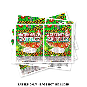 Étiquettes pour sacs en Mylar Zkittlez à la pastèque UNIQUEMENT