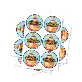 Wedding Cake Circular Stickers