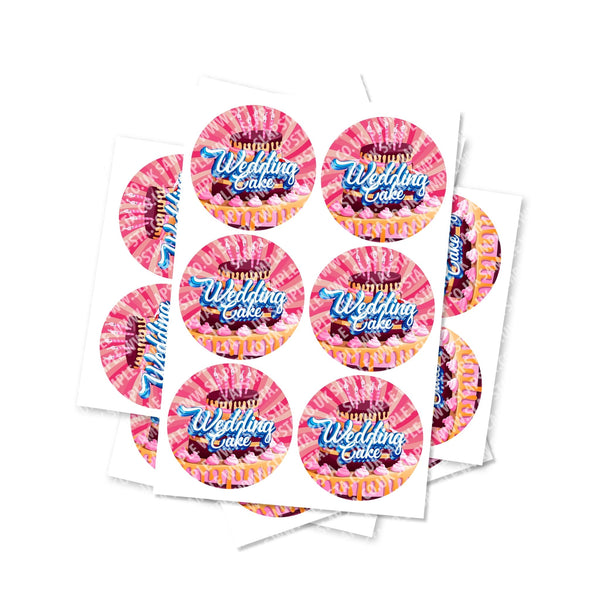 Wedding Cake Circular Stickers - SLAPSTA