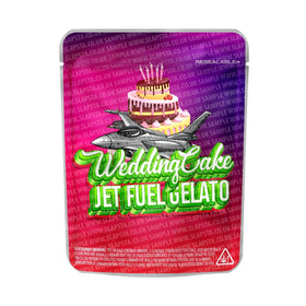 Sachets Mylar pré-étiquetés pour gâteau de mariage Jet Fuel Gelato