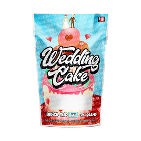 Wedding Cake Mylar Pouches Pre-Labeled