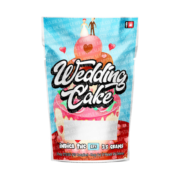 Wedding Cake Mylar Pouches Pre-Labeled - SLAPSTA