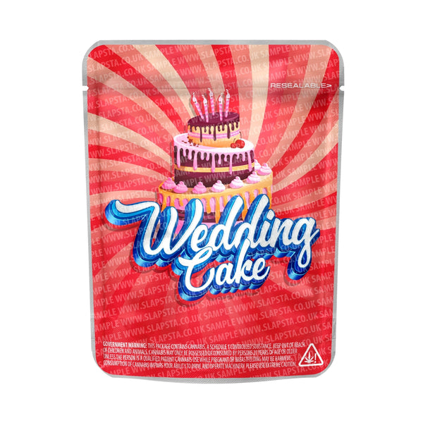 Wedding Cake Mylar Pouches Pre-Labeled - SLAPSTA