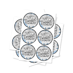 White Buffalo Circular Stickers