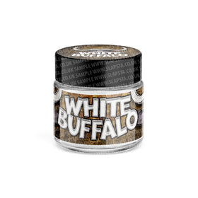 White Buffalo Glass Jars Pre-Labeled