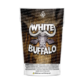 Sachets Mylar White Buffalo pré-étiquetés