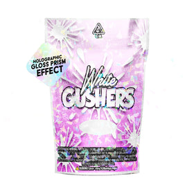 Pochettes Mylar SFX White Gushers pré-étiquetées 