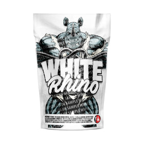 White Rhino Mylar Pouches Pre-Labeled