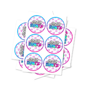 White Runtz Circular Stickers