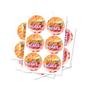 Wifi Cake Circular Stickers