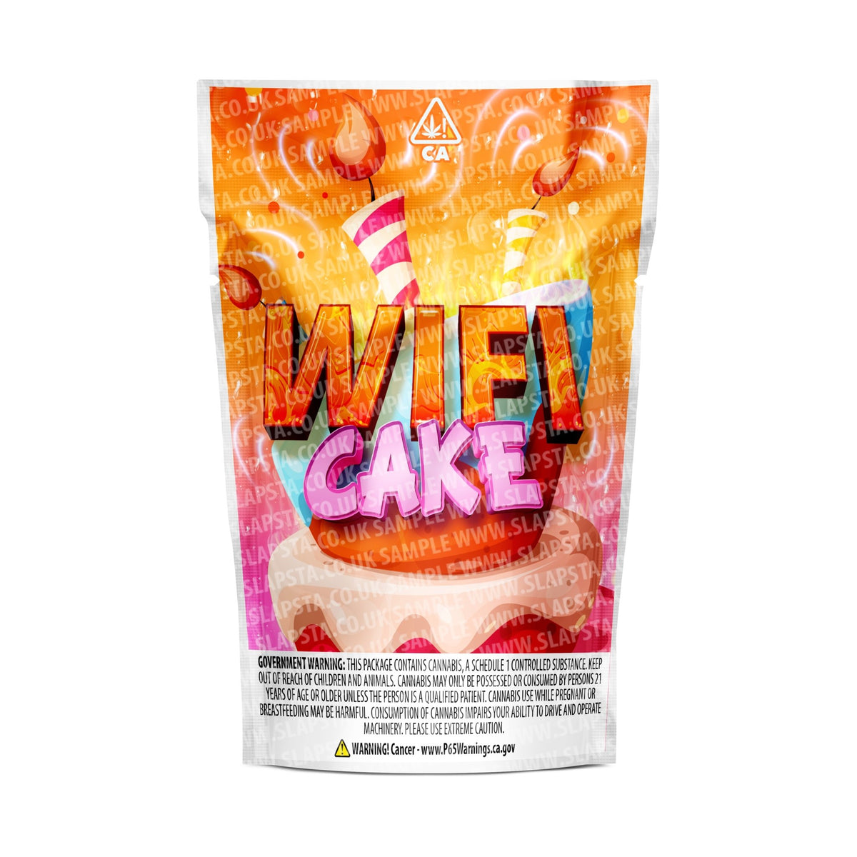 SLAPSTA - Wifi Cake Mylar Pouches Pre-Labeled