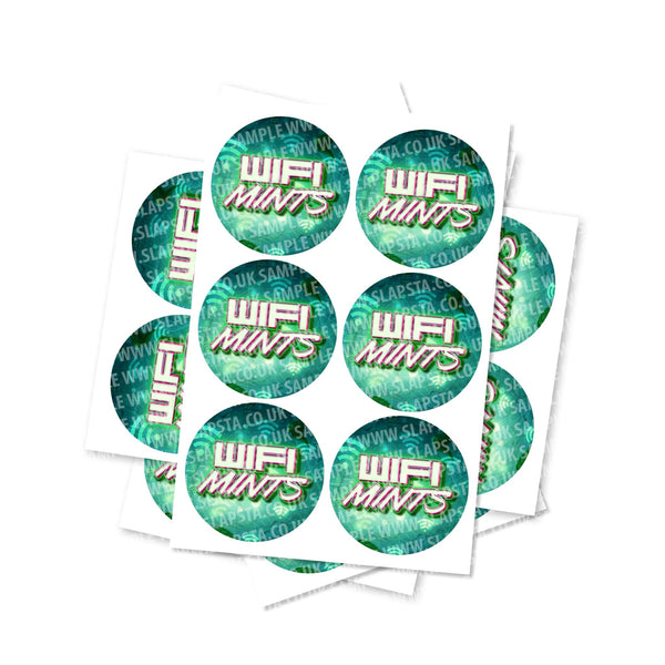 Wifi Mints Circular Stickers - SLAPSTA