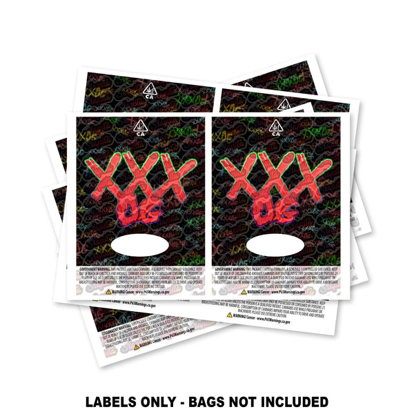 XXX OG Mylar Bag Labels ONLY - SLAPSTA