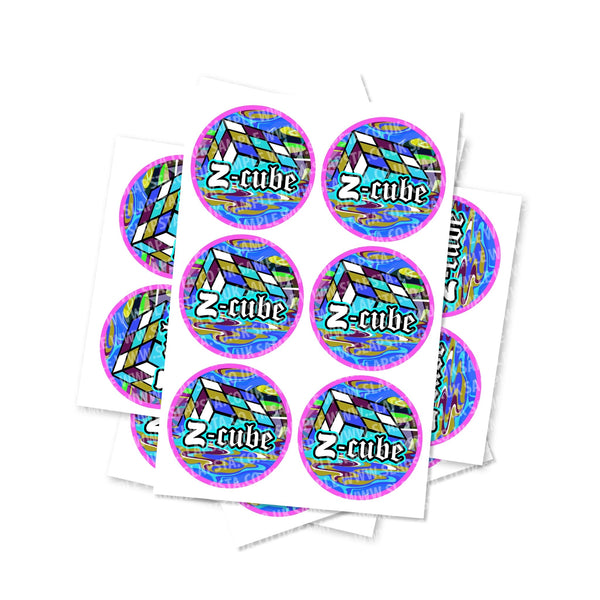 Z Cube Circular Stickers - SLAPSTA