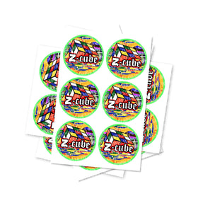 Z Cube Circular Stickers