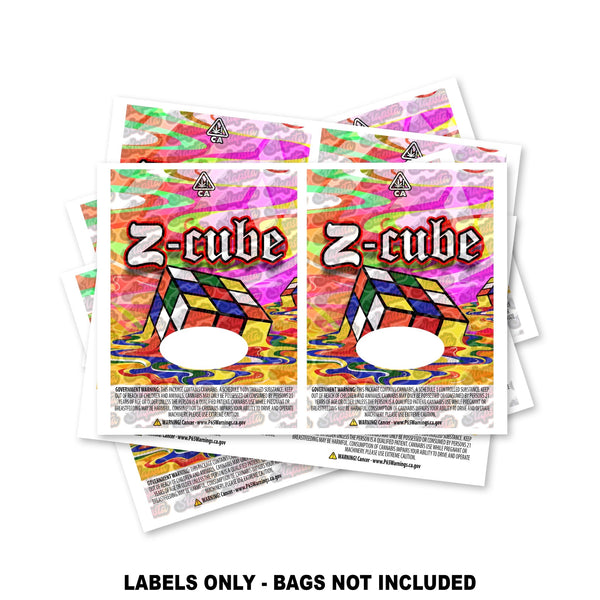 Z Cube Mylar Bag Labels ONLY - SLAPSTA