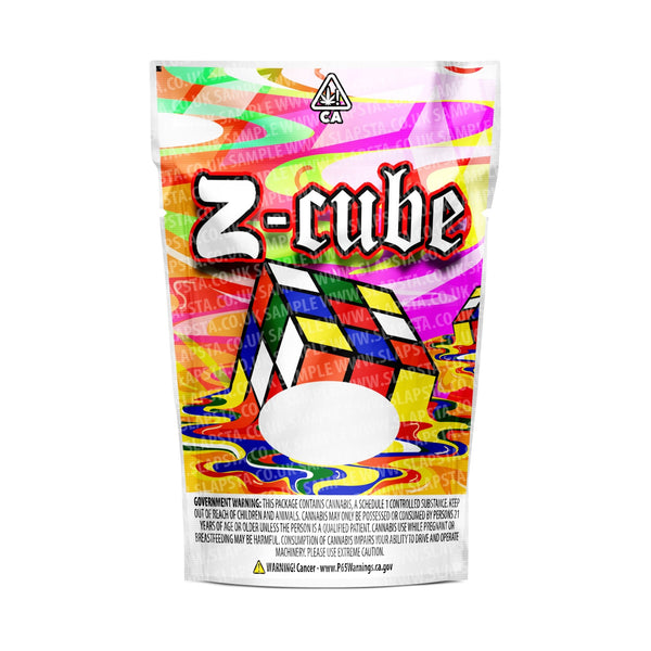 Z Cube Mylar Pouches Pre-Labeled - SLAPSTA