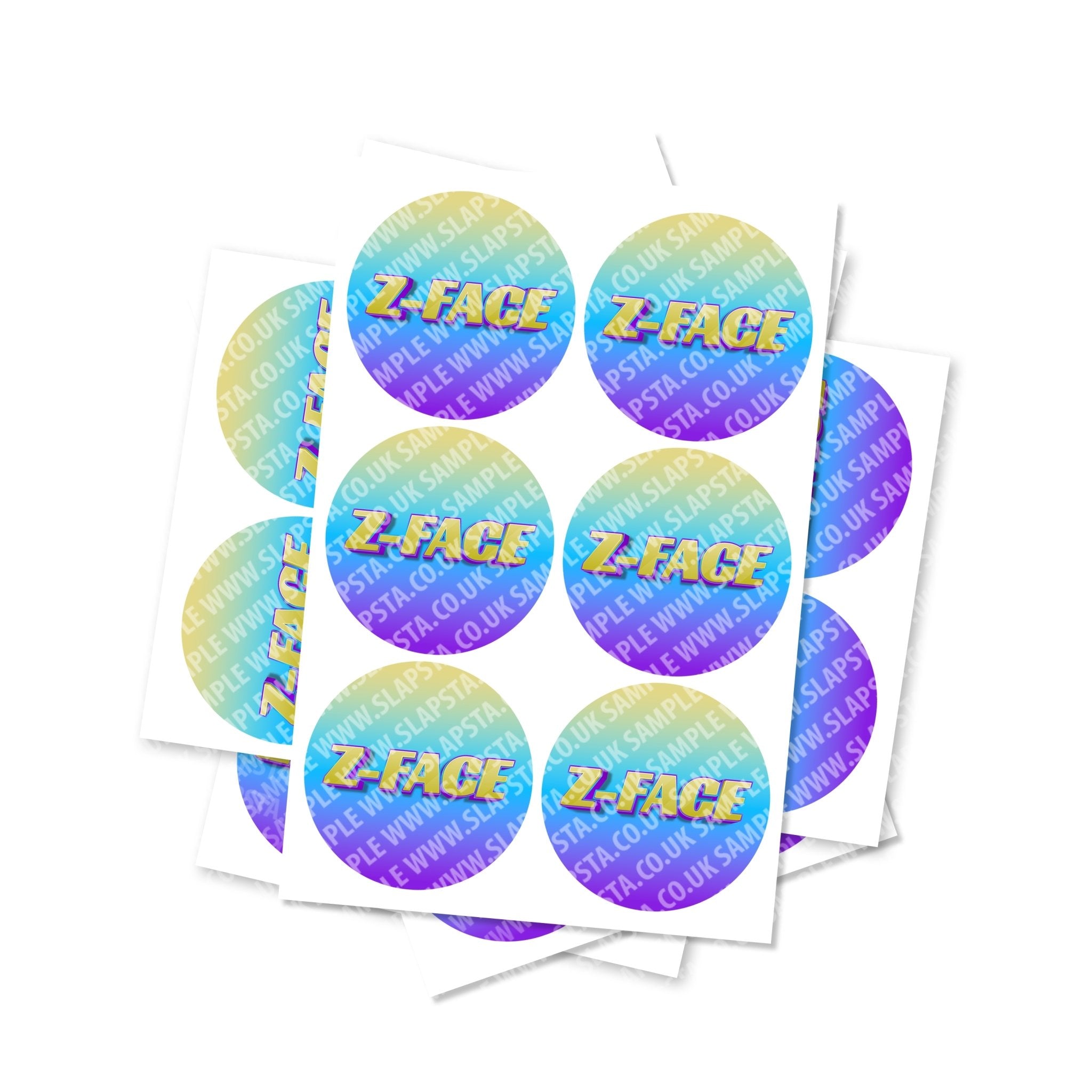Z Sticker Macker Z Face Circular Stickers - SLAPSTA