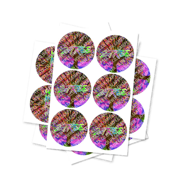 Z Tree Circular Stickers - SLAPSTA