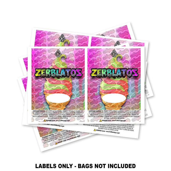 Zerblatos Mylar Bag Labels ONLY - SLAPSTA