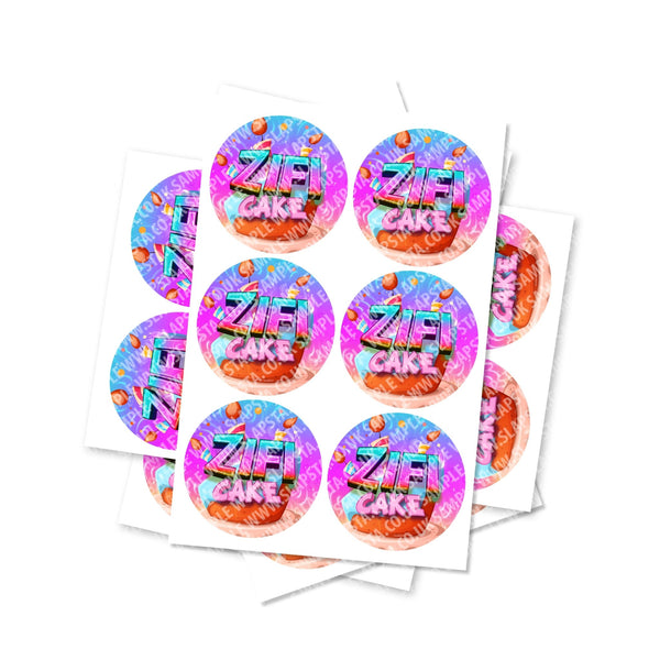 Zifi Cake Circular Stickers - SLAPSTA