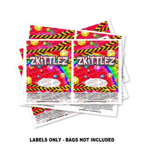 Étiquettes pour sacs Mylar Zkittlez UNIQUEMENT
