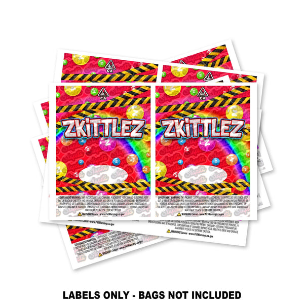 Zkittlez Mylar Bag Labels ONLY - SLAPSTA