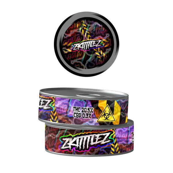 Zkittlez Pre-Labeled 3.5g Self-Seal Tins - SLAPSTA
