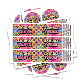 Zkittlez Tartz Glass Jar / Tamper Pot Label