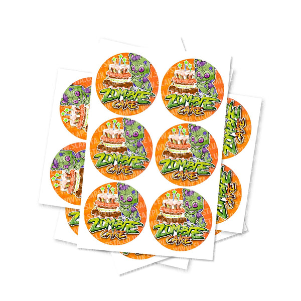 Zombie Cake Circular Stickers - SLAPSTA