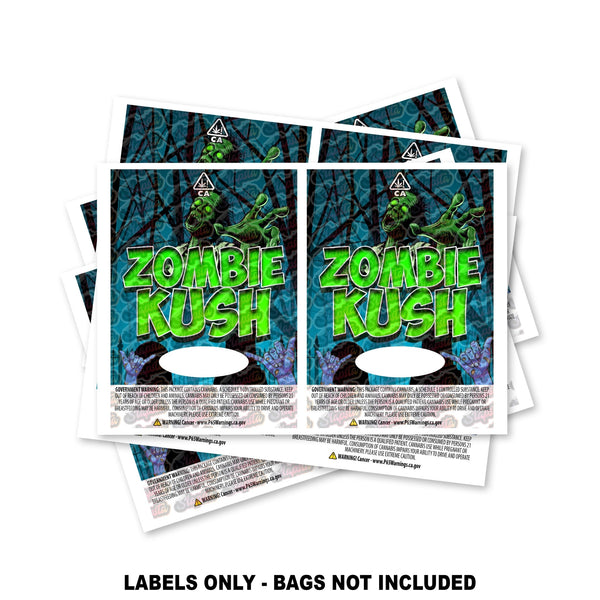 Zombie Kush Mylar Bag Labels ONLY - SLAPSTA