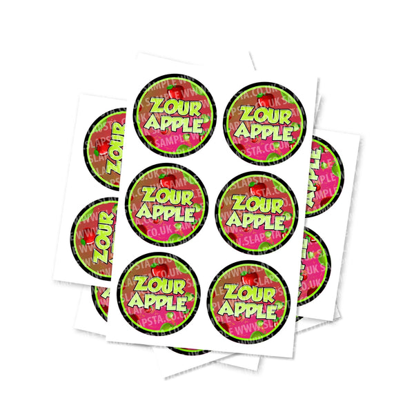 Zour Apple Circular Stickers - SLAPSTA